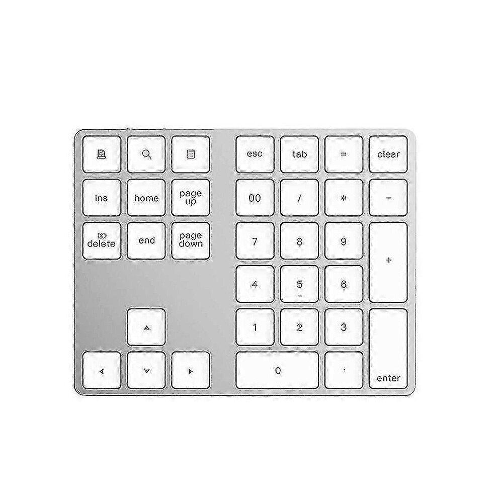 (As Show, One Size) Digital Keyboard Compatible Windows Ios Mac Os Android Pc (White) White 4631898209303