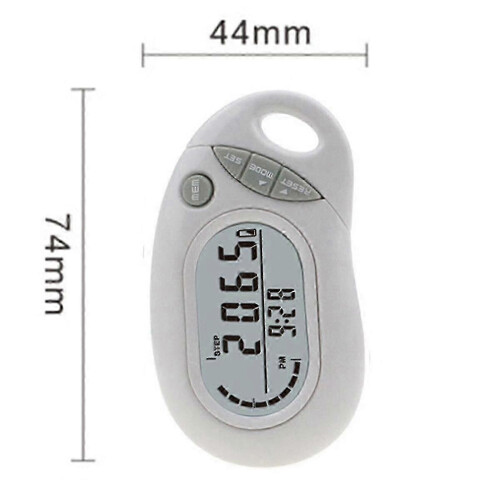 (As show, One size) Mini 3D Pedometer Portable Large Screen Step Counter Tracker No Phone or App Needed Precise Mini Pe 2