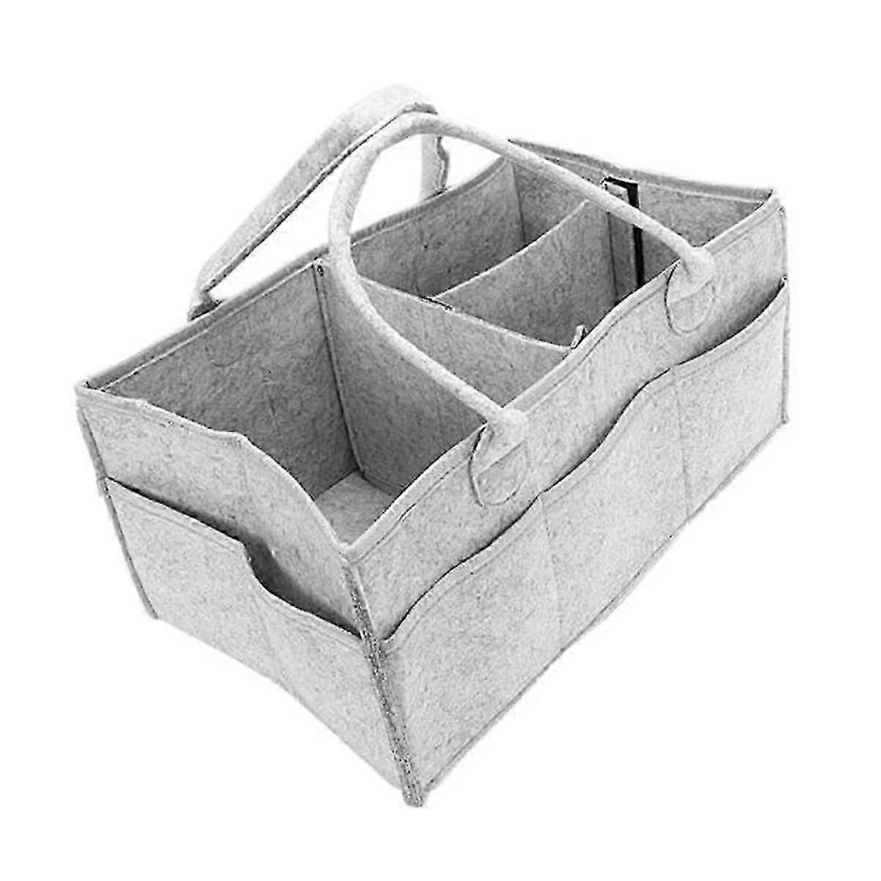 (As show, One size) Travel Storage Bag Felt Storage Bag Diaper Storage Bag Felt Cosmetic Bag Portable Diaper Bag