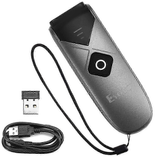 (As show, One size) Mini Portable 1D 2D Bluetooth 2.4G Barcode Scanner QR Code Screen Image Reader 2