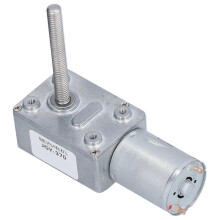 (As show, One size) JGY370 DC 24V Worm Gear Motor High Torsion Self Locking Turbine Reducer for DIY Models18RPM