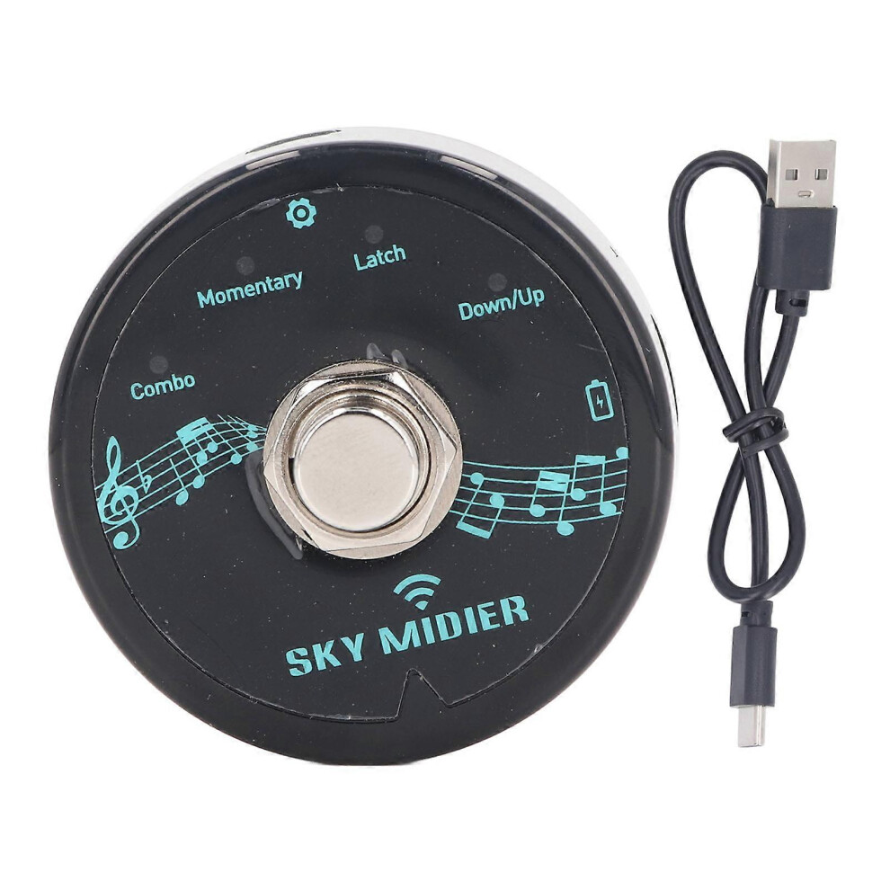 (As show, One size) BT 5.1 MIDI Foot Controller Wireless Multifunctional USB MIDI Controller for Software Effector