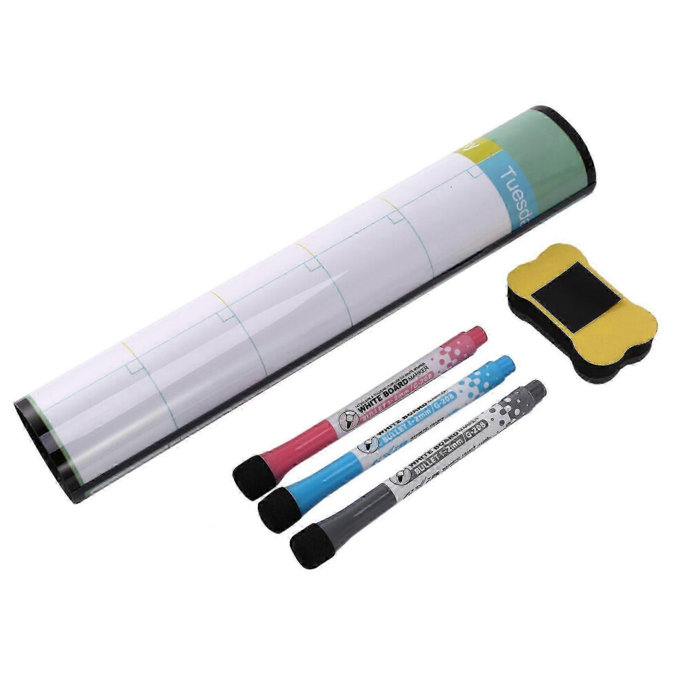 (As Show, One Size) Magnetic Whiteboard Calendar Schedule Weekly Monthly Magnet Calendar Planner Drawing Refrigerator S 4631898208771