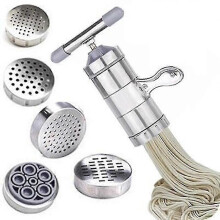 (As show, One size) Manual Stainless Steel Noodle Maker Press Pasta Machine Crank Cutter Fruits Juicer Cookware Making Spaghetti Kitchen Tools