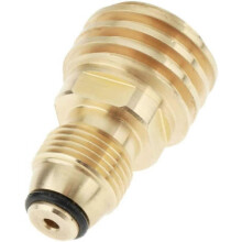 (As show, One size) Adapter for propane tank camping and outdoor use copper gas cylinder thread adapter industrial supplies (gold) (1pcs)