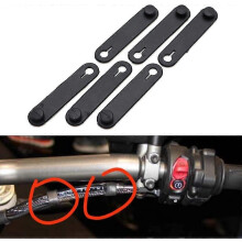 (As show, One size) Universal Tubing/throttle/clutch Cables/tension Strap Tie Up Bandage For Bmw Ducati Scooter Offroad(black)(6pcs)