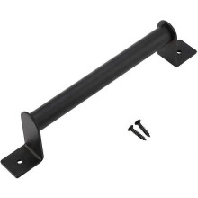 (As show, One size) Black heavy duty barn door pull set carbon steel barn door hardware with screws for sliding barn door closet wood door (black) (1pcs)