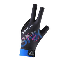 (As show, One size) 3 Finger Pool Glove, Three Finger Pool Glove, Professional Glove for Adults, NonSlip,, Left Hand black blue
