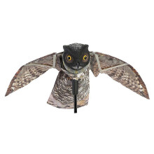 (As show, One size) Prowler Owl with Moving Wing Garden Scarecrow Predator Decoy Pest