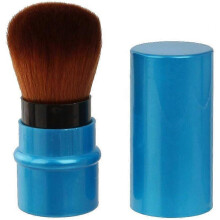 (As show, One size) Retractable Blush Brush Portable Makeup Powder Brush Blending Powder or Blush Cosmetic Tools with Super Soft Bristles Blue Very affordable of face Sty
