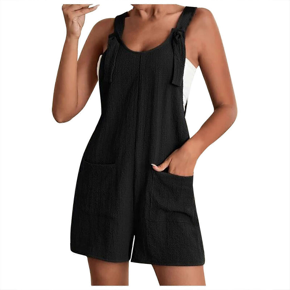 (As show, One size) Rompers for Women 2024 Shorts Summer Beach Casual Short Jumpsuits with Pockets Trendy One Piece Cruise Vacation Outfits -GSLA-image-OPC-PHJVP2S-NEW