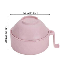 (As show, One size) 6 Pcs Microwave Ramen Cooker Ramen Bowl Set Instant Noodle Bowl Bamboo Fiber Bowl Drained Soup Tableware Set for Girls and Boys