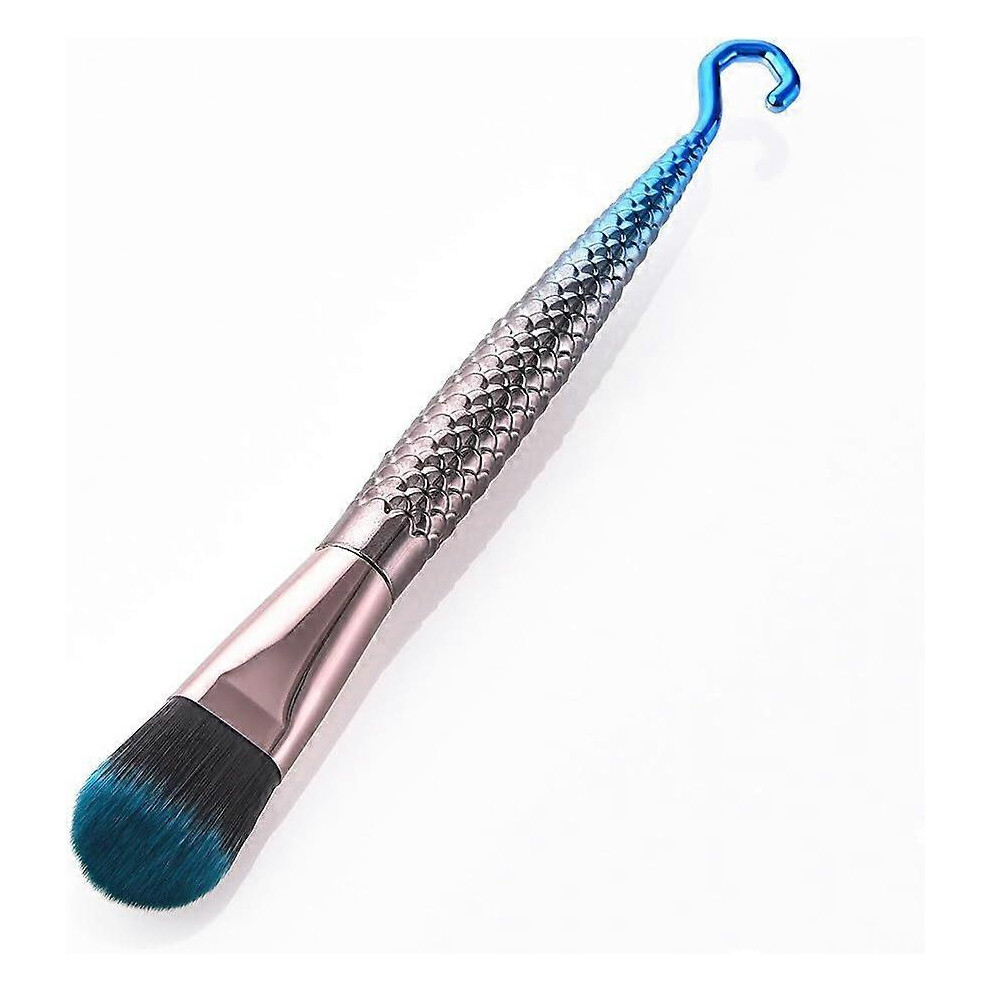 Kikidex (As Show, One Size) Foundation Brush Face Cosmetic Makeup Brushes Brush Powder Brush Tool Brush Makeup Set For Teens Blue1pcs