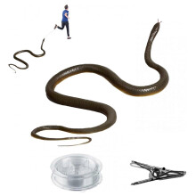 (120cm black-eyed black snake, One size) Fake snake, snake prank with rope and clip, realistic rubber snake, realistic snake prank for Halloween party pranks