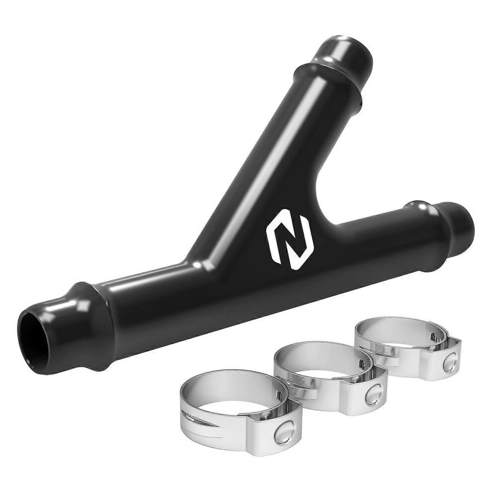 (As show, One size) For Outlander Max UTV Y Fitting with Hose Clamps For Can-Am Maverick X3 Defender Renegade 570 Commander 1000 1000R 800 Aluminum