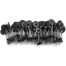(As show, One size) Fishing Bobber Stopper 6 in 1 Bobber Bead Stopper Line Stops Space Bean (600PCS S)black