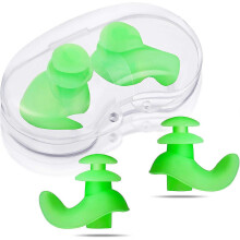 (As show, One size) Silicone Swimming Earplugs Soft Swimming Ear Plugs Reusable Waterproof Silicone Earplugs for Kids and Adults Swimming Showering Bathing Surfing Snorke