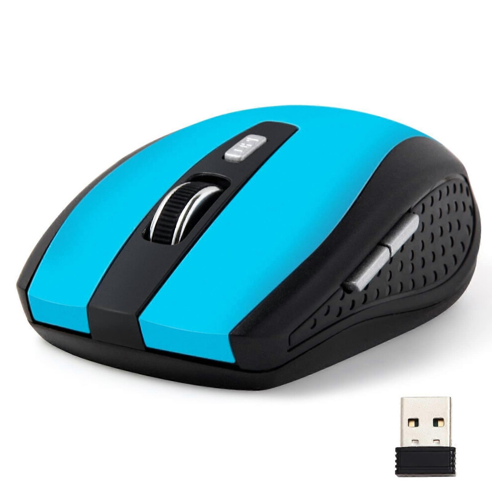 Photos - Notebook Kikidex  Wireless Mouse, 2.4Ghz Wireless Mouse Computer Mouse 1200DPI,6 Buttons with Nano Receiver for Laptop,PC,Ch (black, One size)