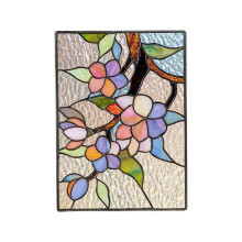 (As show, One size) Cardinal Stained Window Panel Glass Window Hanging For Wall Decoration