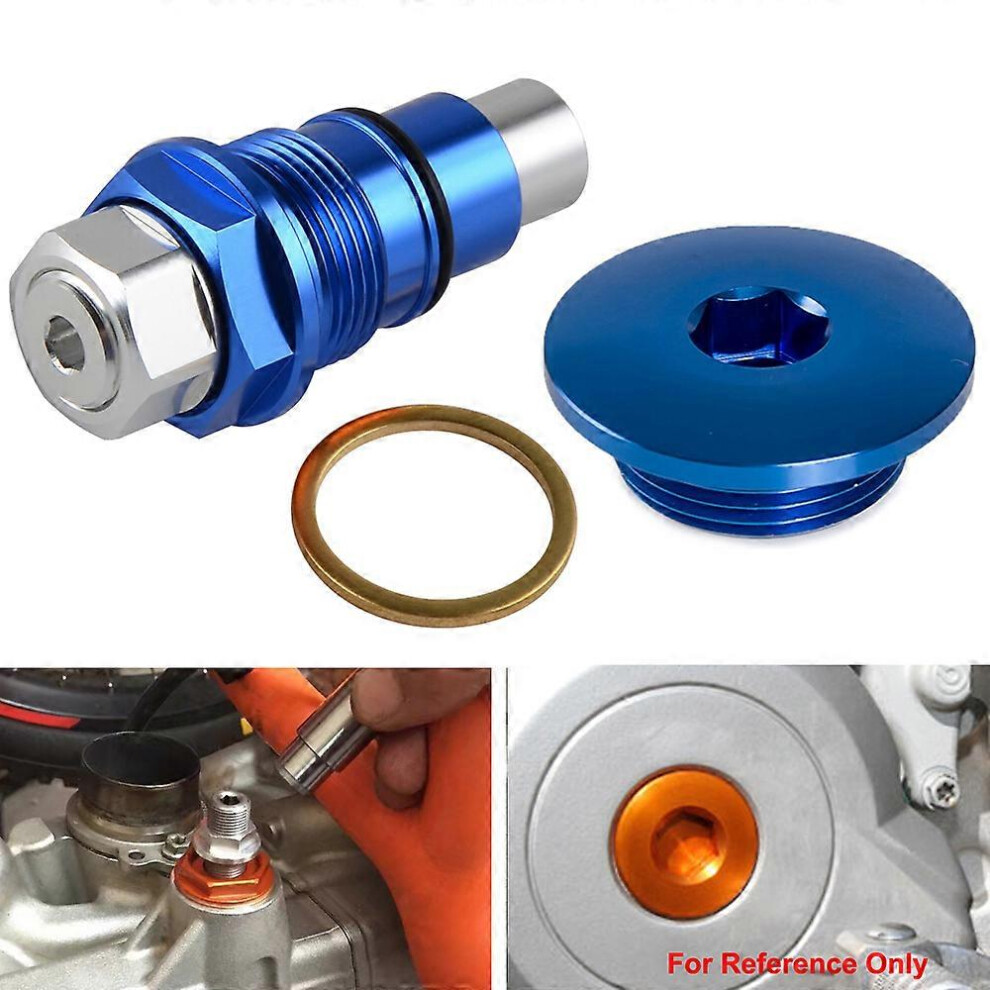 (Blue, One size) Timing Cam Chain Tensioner & Engine Ignition Cover Plug For Husqvarna Husaberg FE FC 250 350 390 450 570 FE250 FC250 FE350 FC350