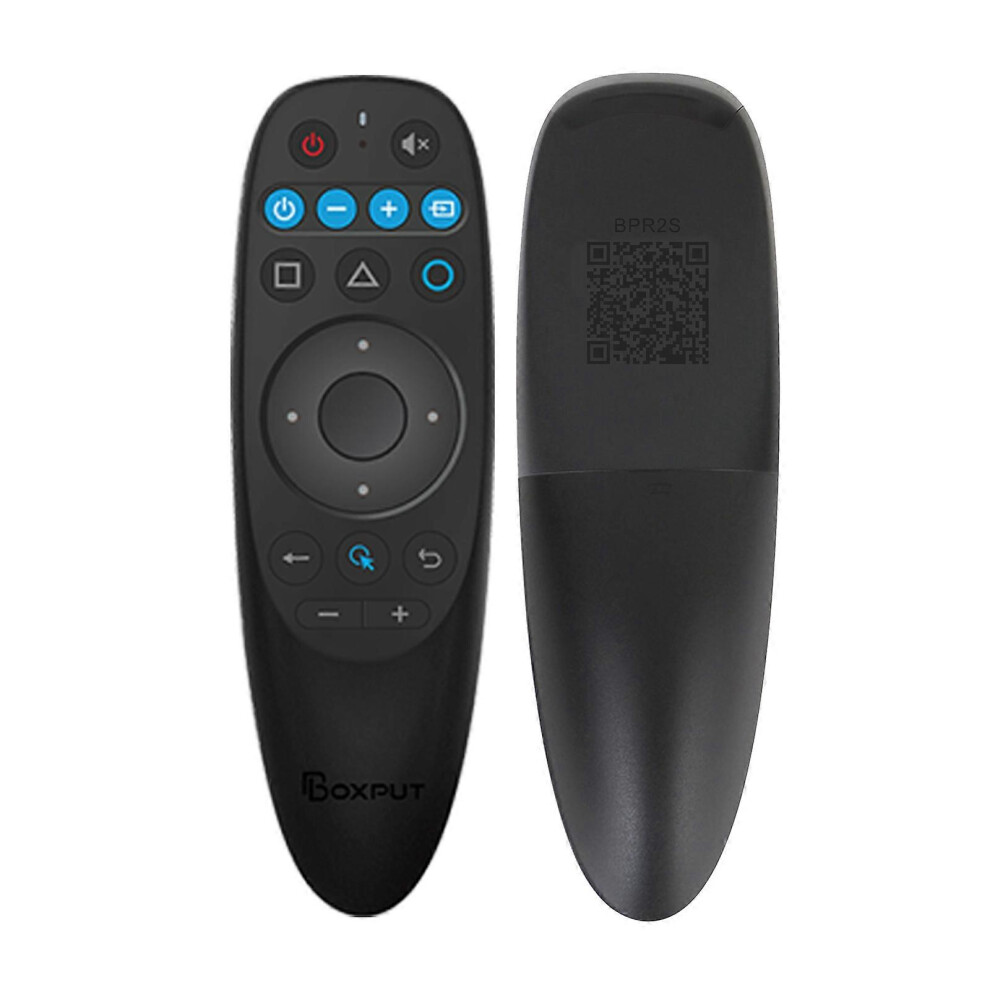 (As show, One size) BPR2S BT Air Mouse Voice IR learning Function TV 4 keys IR isolationWireless Remote Controller With Gyro for Android TV Box/PC