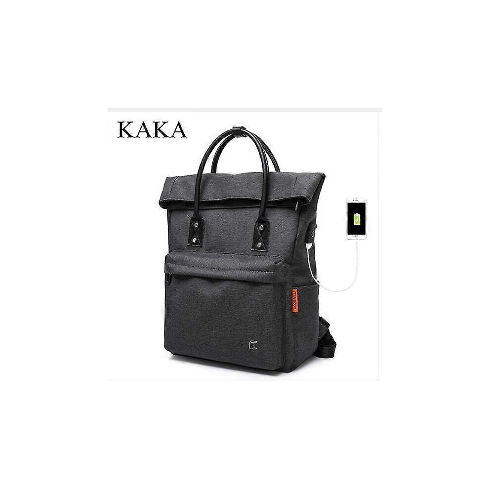 (Black, One size) Men Backpacks bag USB Charging Laptop Bag Male Waterproof  Large School shoulder bag Backpack Men Mochila for teenagers