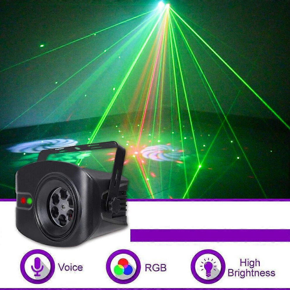 (Spain, One Size) New Led Disco Dj Rgb Stage Effect Remote Control Laser Projector S With Smart Sound Control For Bar Ktv Party Light