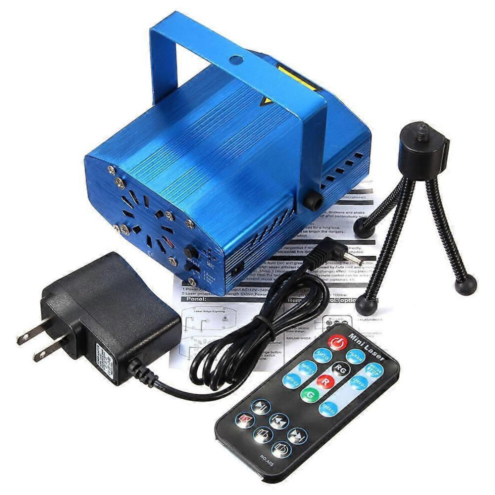 (Eu Plug, Black) R&G Led Stage Light With Auto Sound/Music Remote Function For Dj Disco Dancing Laser Projector Stage Lighting Effect Party Light 4634009514440