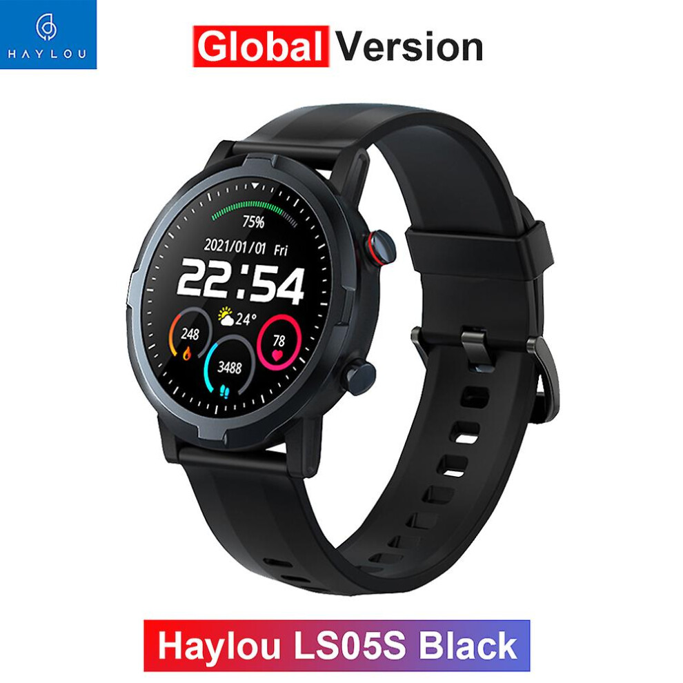 (As show, One size) 2021 Newest Global Version Haylou Rt Ls05s Smart Watch Men Bluetooth Fitness Tracker Ip68 Waterproof Heart Rate Monitor