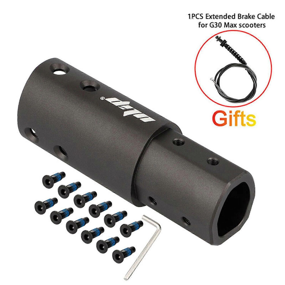 ( For Max G30, One Size) Scooter Aluminum Front Pole Extensiontube Beam Adjustable Increase Height For Ninebot Max G30/G30d/G30lp/G30e Accessorie Black