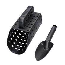 (As show, One size) Metal Detector Accessories Includes Sand Scoop for Metal Detecting and Metal Detector Shovel, Use as Sand Sifter for the Beach, Metal Detecting Acces