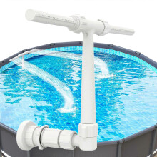 (As show, One size) Pool Fountain Sprayer, Dual Spray Waterfall Sprinkler Fountain, Above Ground Pool Accessories, Adjustable Cooling Relaxation -GSLHL