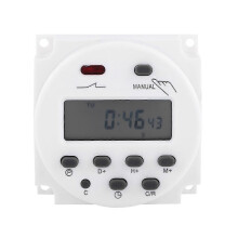 (As show, One size) LCD Digital Programmable Control Power Timer Switch Time Relay (220VAC)