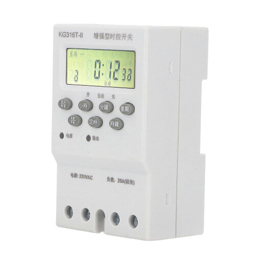 (As show, One size) Time Control Switch Programmable Timer Controller Digital Display AC220V for Machine