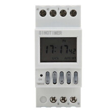 (As show, One size) TM624 Digital Timer Power Switch Timer 40 Group Time Controlled Ringer Din Rail Mount 220V