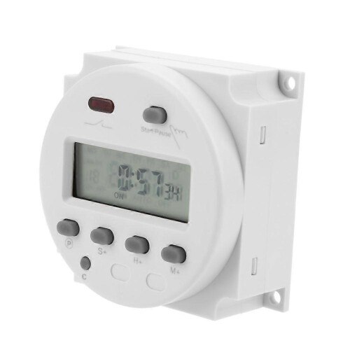 (As show, One size) CN102A Digital LCD Electronic Timer Cycle Countdown Time Control Switch (220V)