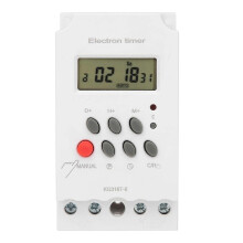 (As show, One size) Digital Time Switch LCD Display MicroComputer Electron Timer Switch ABS 220V KG316TII