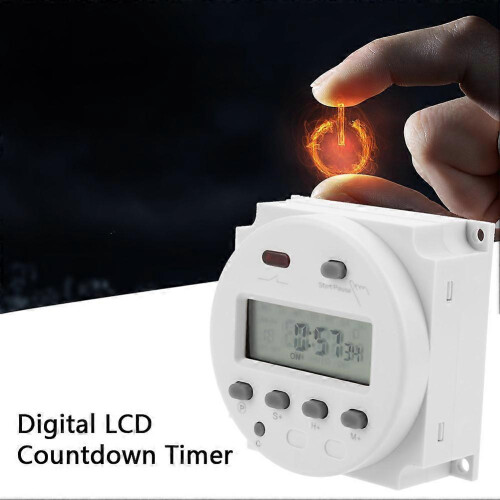 (As show, One size) CN102A Digital LCD Electronic Timer Cycle Countdown Time Control Switch (220V) 1
