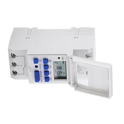 (As show, One size) LCD Display Weekly Programmable Electronic Relay Time 16 ON and OFF Timer(AC/DC24V) 1