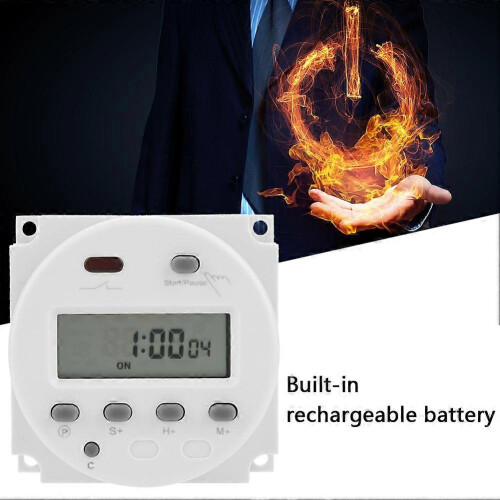 (As show, One size) CN102A Digital LCD Electronic Timer Cycle Countdown Time Control Switch (220V) 2
