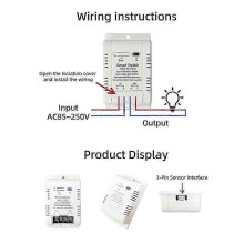 (As show, One size) WiFi Temperature Switch with 1M Sensor Smart WiFi 20A Thermostat Temperature Switch Supports Voice Control
