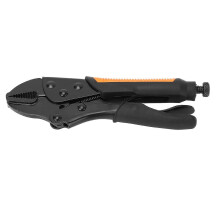 (As show, One size) Locking Pliers Curved Jaw Wear Resistant Teeth Anti Slip Handle Portable Pliers with Adjustable Screw 7 inch