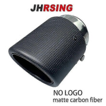(As show, One size) For BMW X5 F15 E70 X6 F16 Exhaust Tip Muffler Pipe Matte Carbon Fiber 86mm Inlet 1pcs Silver~15799