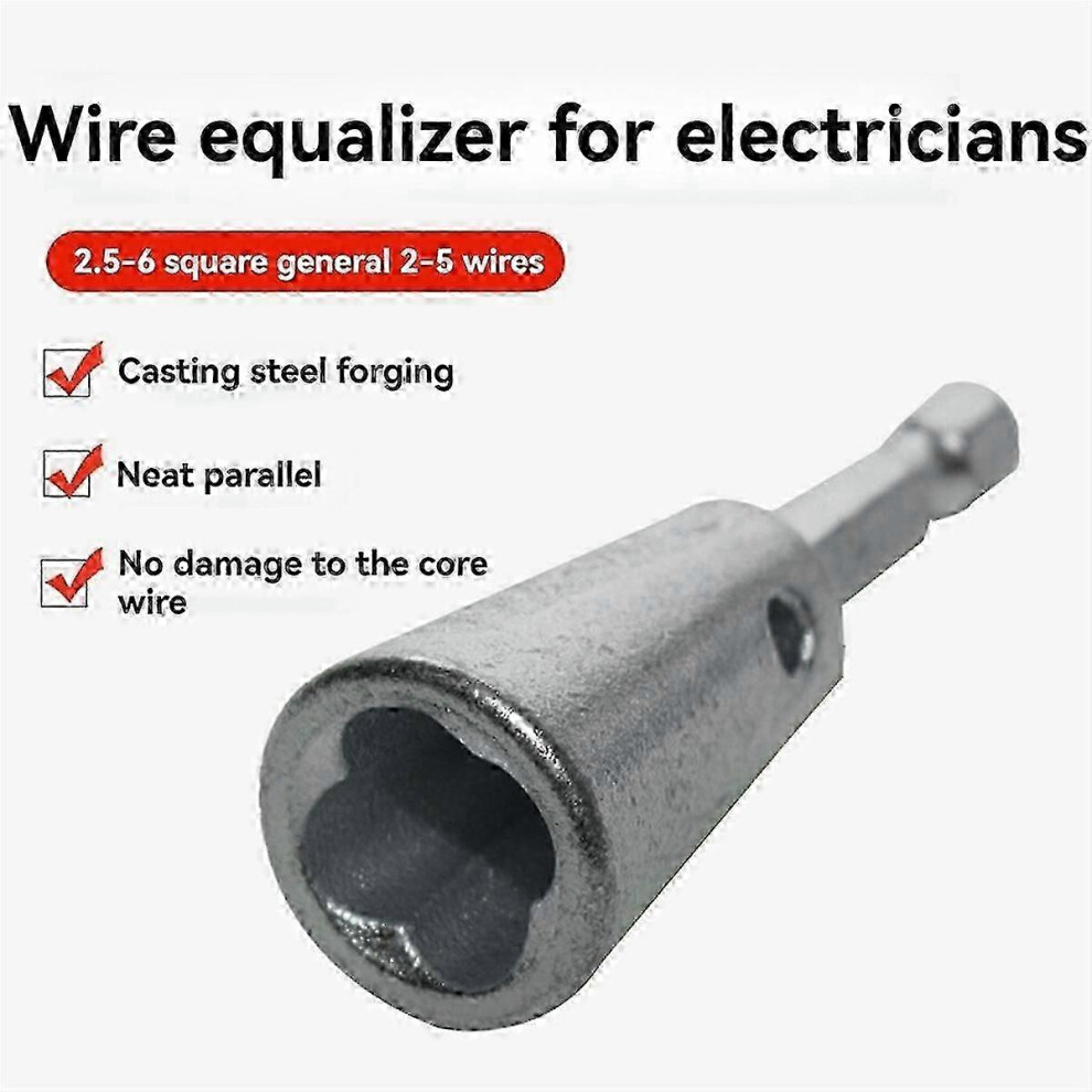 (As Show, One Size) Hexagonal Handle Wire Stripper Electrician Special Fast Wire Stripper Wire Twisting Universal Tool Wiring Connector 4632480867482