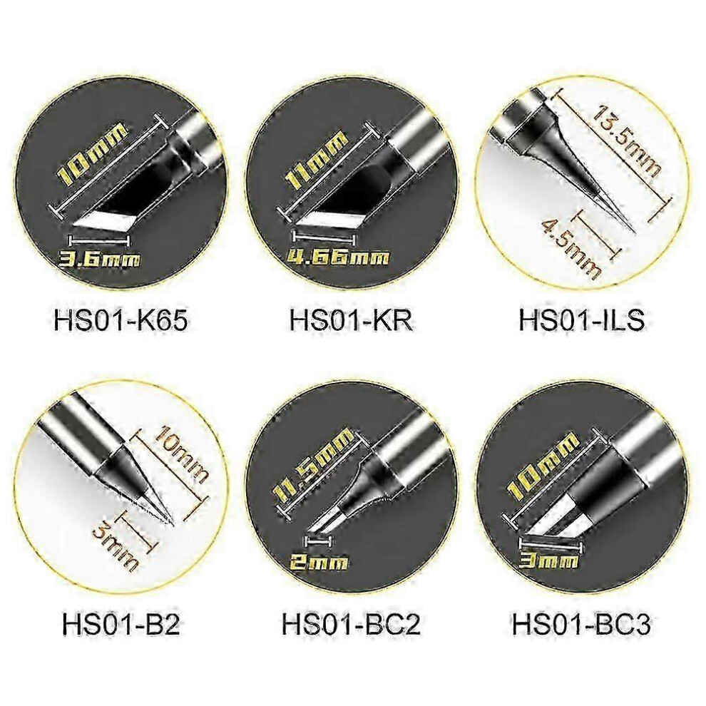 (As Show, One Size) Hs01-Bc2 Replace Soldering Tip Kits For Hs01 Soldering Iron Bc2 4631898208573
