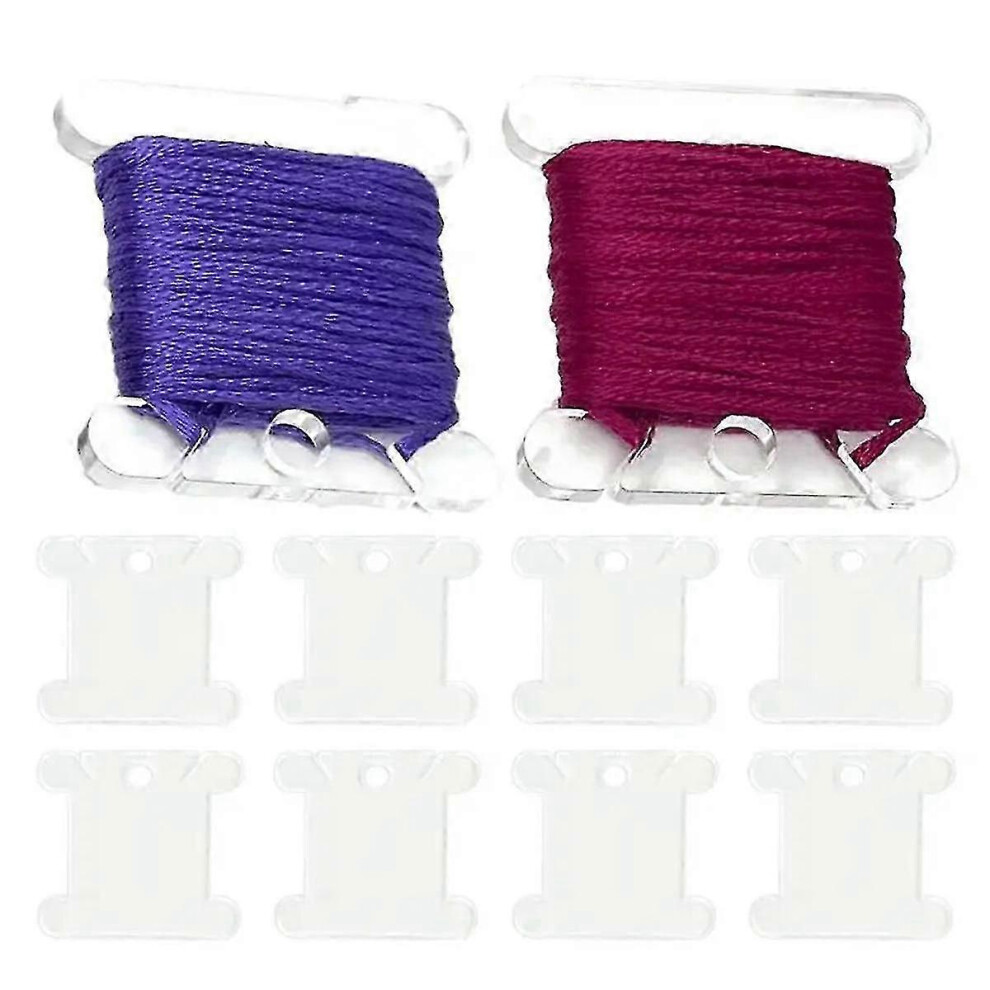 (As Show, One Size) Acrylic Floss Bobbins Acrylic Embroidery Thread Organizer Floss Holder 10Pcs Thread Drop Stitches Tread Bobbins Thread 4631898204384