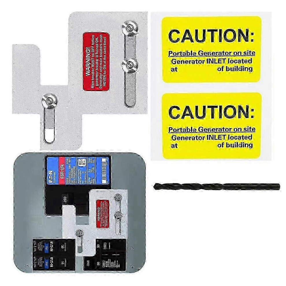 (As Show, One Size) Generator Interlock Kit Compatible With Cutler Hammer Br Series 150 And 200 Amp Panels 4631898219111