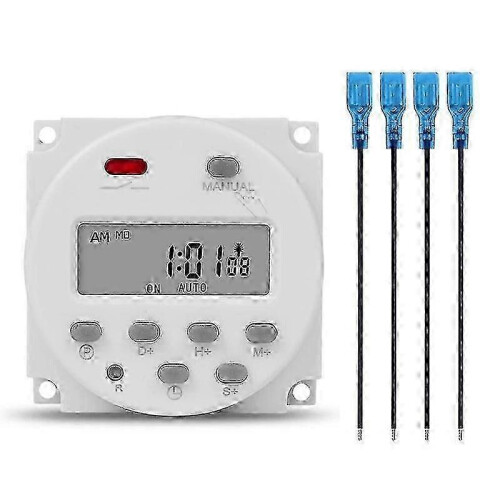 (As show, One size) 1 Second Interval 12V Digital LCD Timer Switch 7 Weekly Programmable Time Relay Programmer CN101S