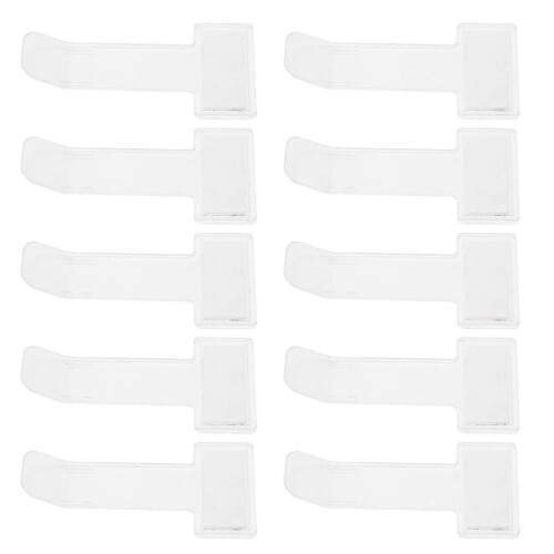 (As show, One size) 10Pcs Car Parking Permit Ticket Clip Transparent Invoice Ticket Folder Windscreen Folder Sticker