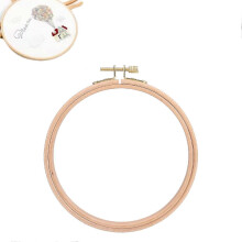 (As show, One size) Cross Stitch Hoop, 6.5in Wooden Embroidery Hoop for Hand Quilting